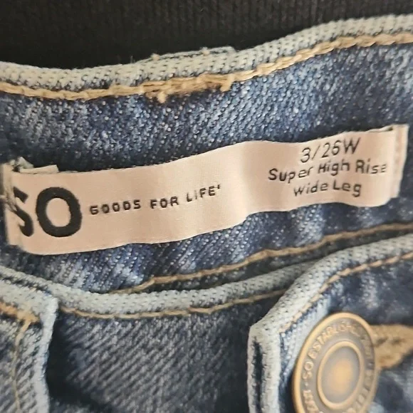 S O Goods for life blue jeans 3/26W JUNIOR - Picture 11 of 11